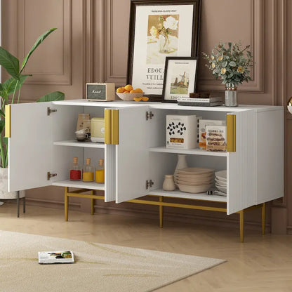 Modern 4-door Sideboard Buffet Cabinet for Dining Room, Living Room, Bedroom, Hallway