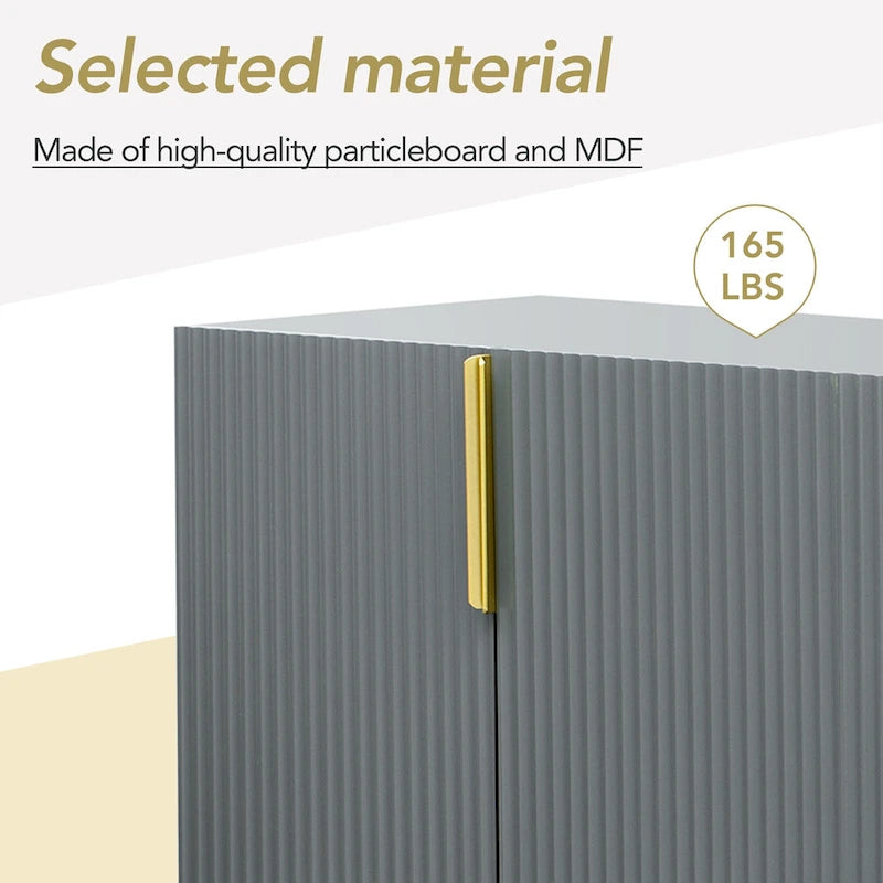 Modern 4-door Sideboard Buffet Cabinet for Dining Room, Living Room, Bedroom, Hallway