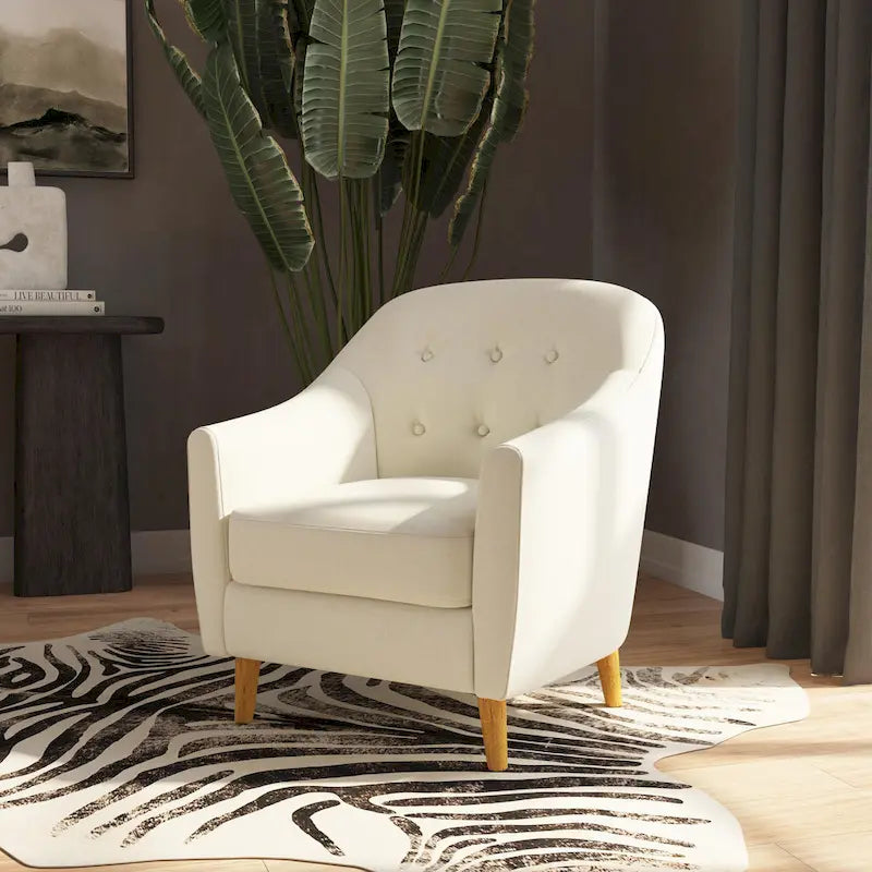 HomePop Button Tufted Accent Chair