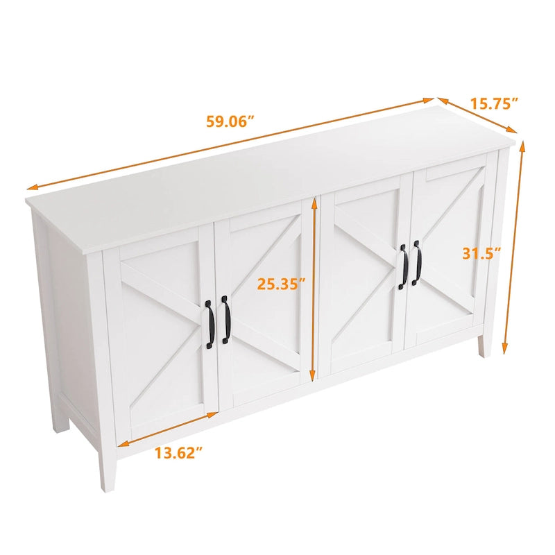 Freestanding Sideboard Storage Cabinet for Living Room Office Bedroom