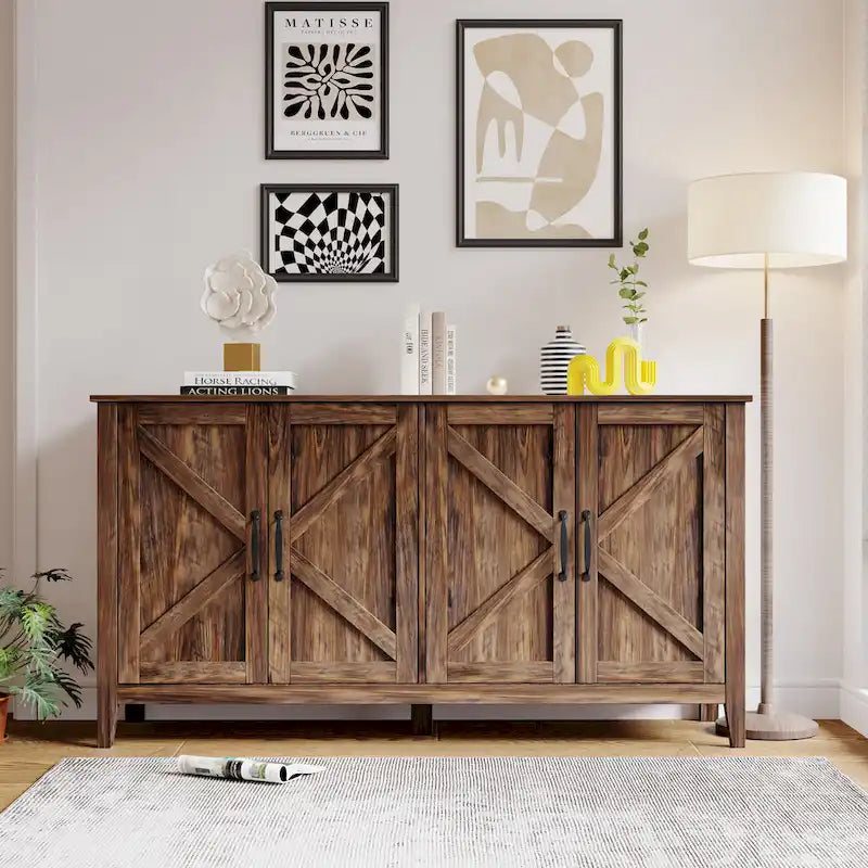 Freestanding Sideboard Storage Cabinet for Living Room Office Bedroom