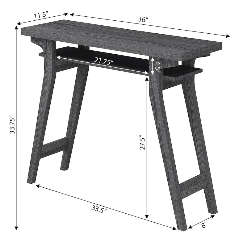 Convenience Concepts Newport Lynda Console Table with Shelf