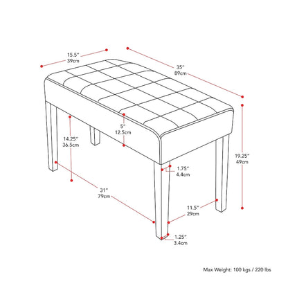 California Multipurpose Entryway Bench