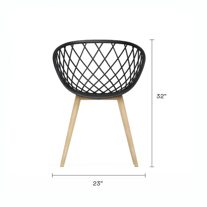 Kurv Set of 2 Indoor/Outdoor Dining and Accent Chairs