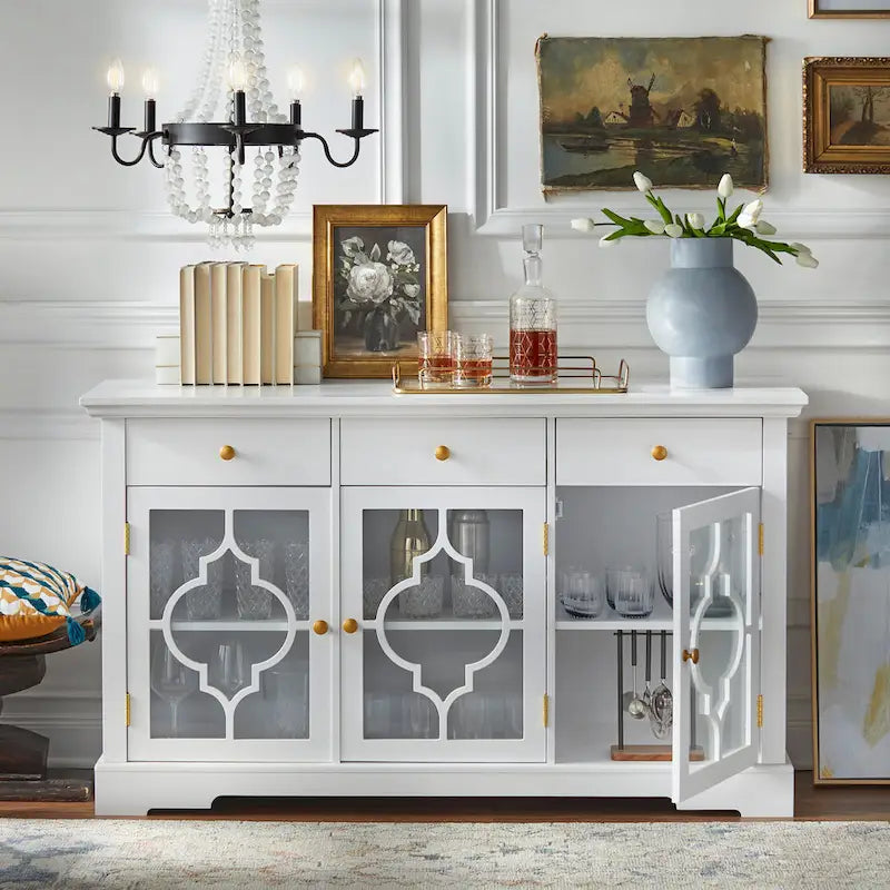 Lifestorey Giana Glass Front Sideboard
