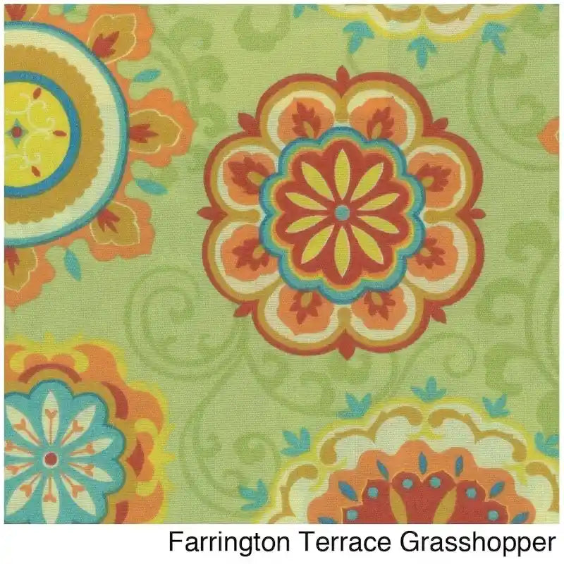 Bali 42-inch Papasan Chair with Patterned Polyester Cushion