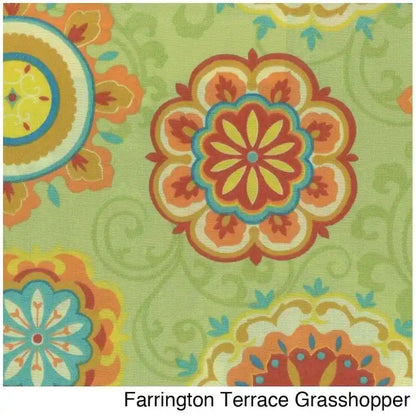 Bali 42-inch Papasan Chair with Patterned Polyester Cushion