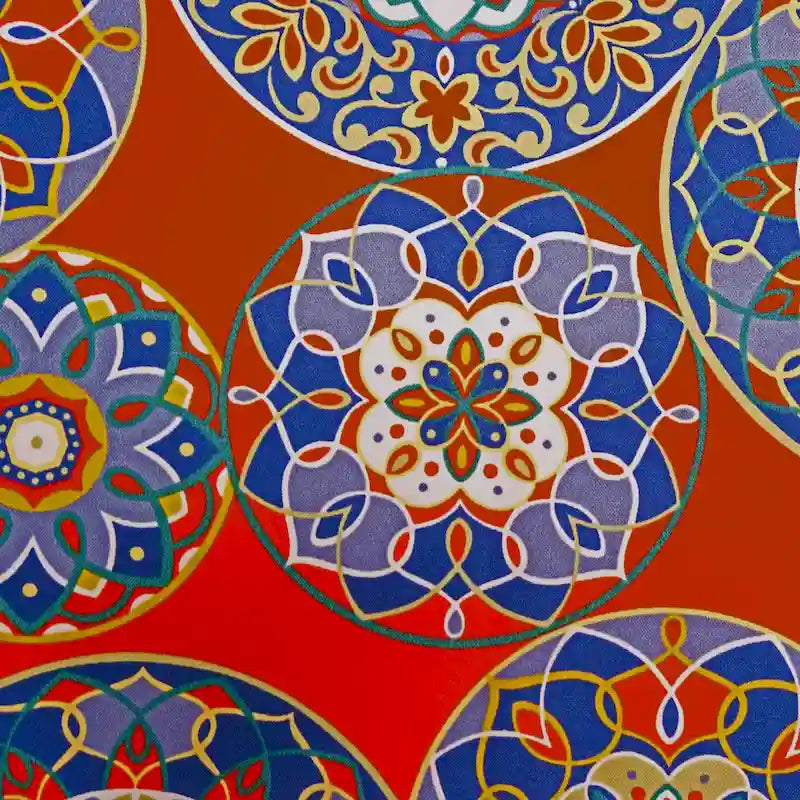 Bali 42-inch Papasan Chair with Patterned Polyester Cushion