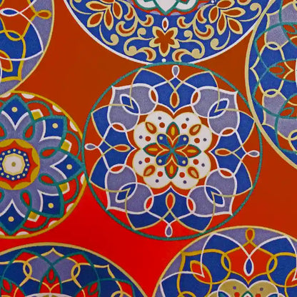 Bali 42-inch Papasan Chair with Patterned Polyester Cushion