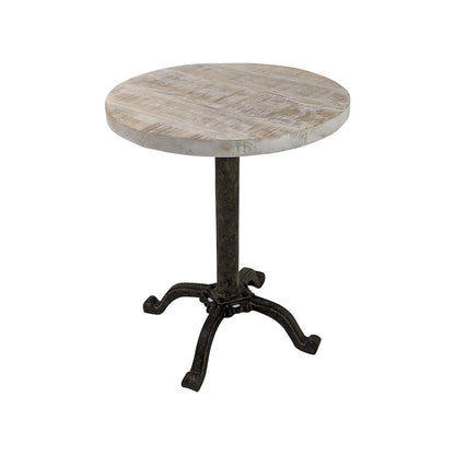 Carolina Living Colton Adjustable Vintage Table - Natural Driftwood Top - Aged Iron Base