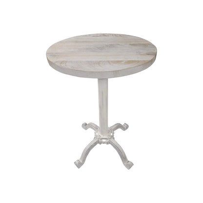 Carolina Living Colton Adjustable Vintage Table - Natural Driftwood Top - Aged Iron Base
