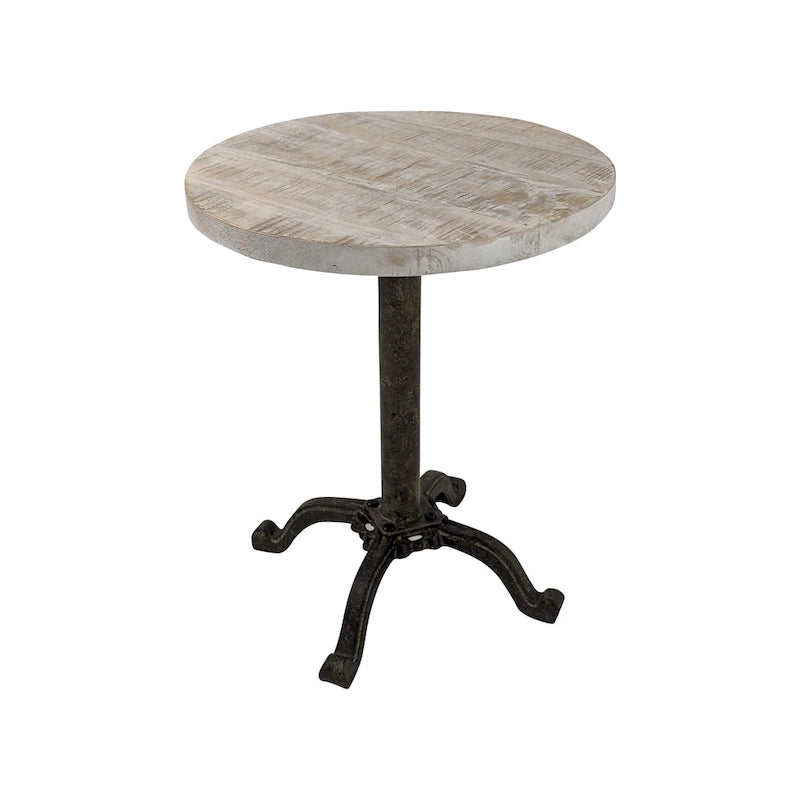 Carolina Living Colton Adjustable Vintage Table - Natural Driftwood Top - Aged Iron Base