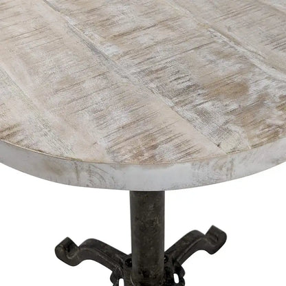 Carolina Living Colton Adjustable Vintage Table - Natural Driftwood Top - Aged Iron Base