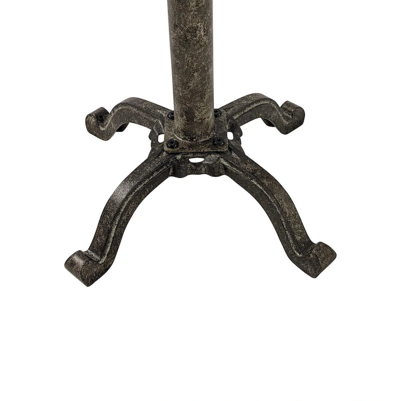 Carolina Living Colton Adjustable Vintage Table - Natural Driftwood Top - Aged Iron Base