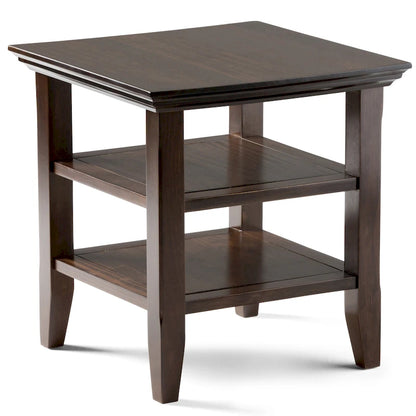 WYNDENHALL Normandy Solid Wood Square Transitional End Table - 19 inch Wide