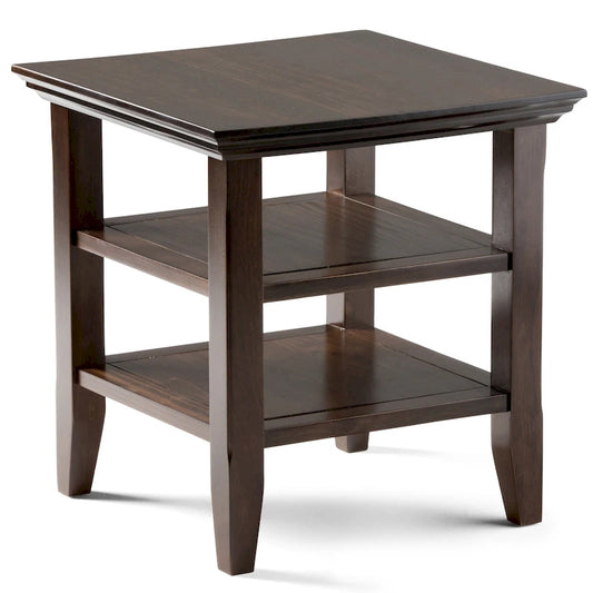 WYNDENHALL Normandy Solid Wood Square Transitional End Table - 19 inch Wide