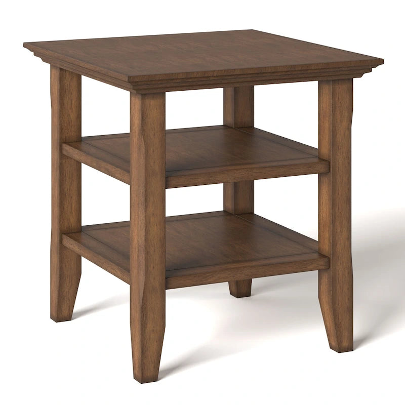 WYNDENHALL Normandy Solid Wood Square Transitional End Table - 19 inch Wide
