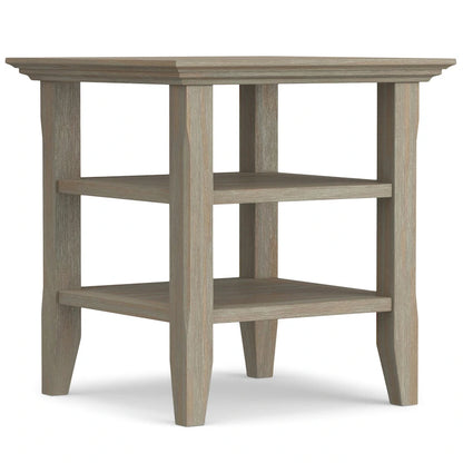 WYNDENHALL Normandy Solid Wood Square Transitional End Table - 19 inch Wide