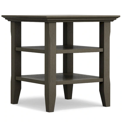WYNDENHALL Normandy Solid Wood Square Transitional End Table - 19 inch Wide