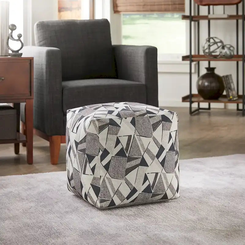 Brunico Upholstered Square Pouf Ottoman by iNSPIRE Q Bold