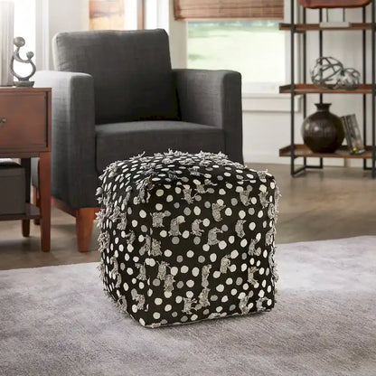 Brunico Upholstered Square Pouf Ottoman by iNSPIRE Q Bold