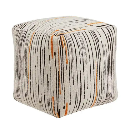Brunico Upholstered Square Pouf Ottoman by iNSPIRE Q Bold