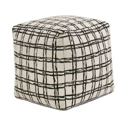 Brunico Upholstered Square Pouf Ottoman by iNSPIRE Q Bold