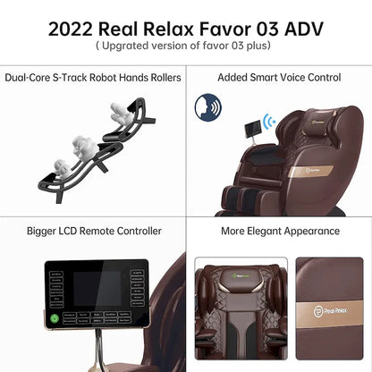 Ukuowu Favor-03 Plus ADV heated Full Body Massage Chair with LCD Screen,Dual-core S Track,APP Control, Zero Gravity Shiatsu