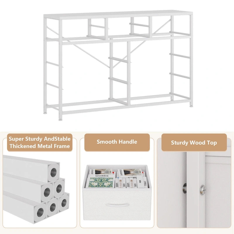 Modern Dresser TV Stand with 10 Drawers - n/a