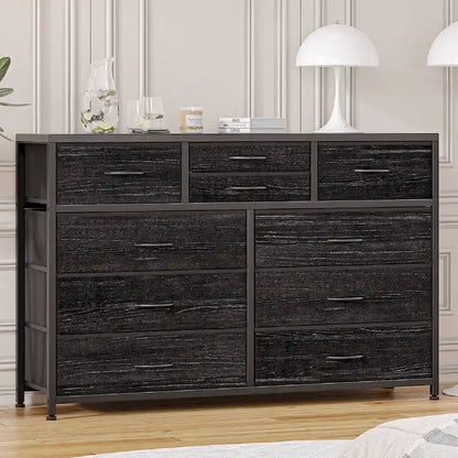 Modern Dresser TV Stand with 10 Drawers - n/a