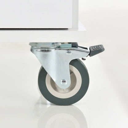 52.7 W Rolling Mobile Kitchen Island with Solid Wood Top and Locking Wheels,Storage Cabinet and Drop Leaf Breakfast Bar