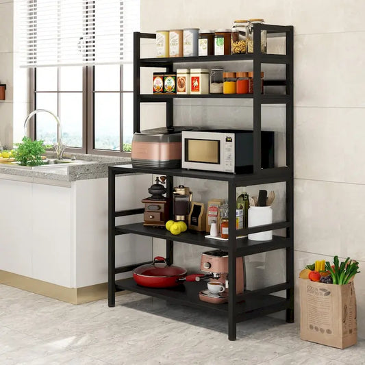 5-Tier Kitchen Bakers Rack with Hutch,Utility Storage Shelf - 31.5 x 15.75 x 62.99 inches