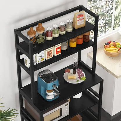 5-Tier Kitchen Bakers Rack with Hutch,Utility Storage Shelf - 31.5 x 15.75 x 62.99 inches