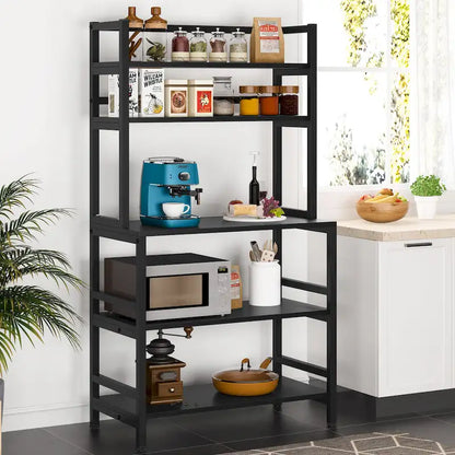 5-Tier Kitchen Bakers Rack with Hutch,Utility Storage Shelf - 31.5 x 15.75 x 62.99 inches