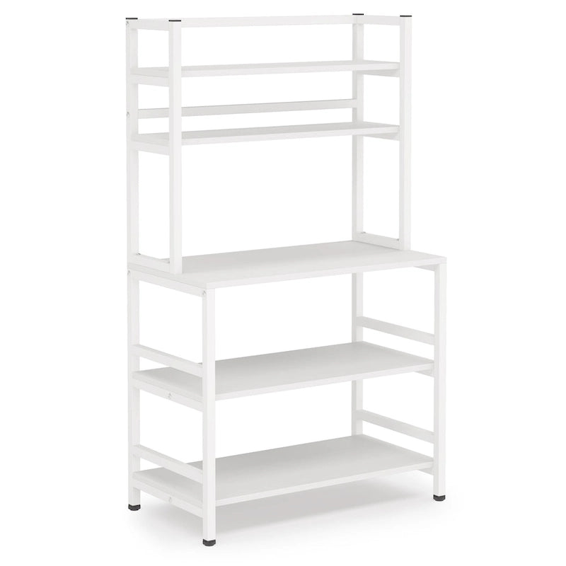 5-Tier Kitchen Bakers Rack with Hutch,Utility Storage Shelf - 31.5 x 15.75 x 62.99 inches