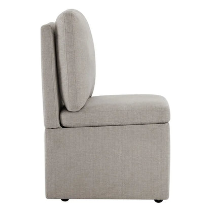 Nathan Dining Chair with Caster & Storage Set of 2 - N/A