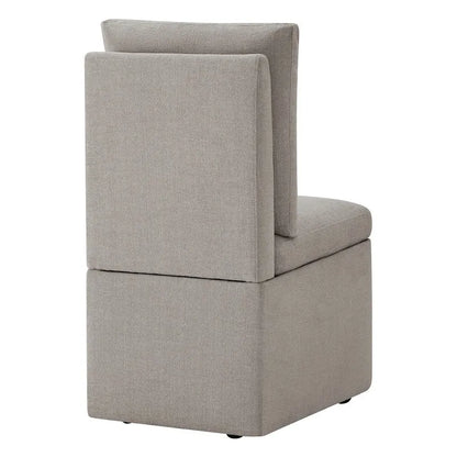 Nathan Dining Chair with Caster & Storage Set of 2 - N/A