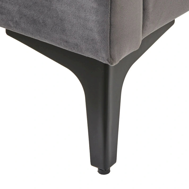 Lifestorey Stark Velvet Upholstered Modern Queen Platform Bed