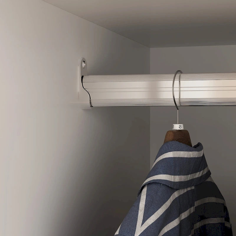 70. H x 47.2 W Wardrobe Cabinet Armoire Three Doors In White Closet