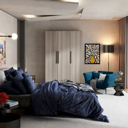 70. H x 47.2 W Wardrobe Cabinet Armoire Three Doors In White Closet