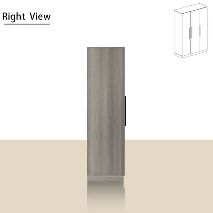 70. H x 47.2 W Wardrobe Cabinet Armoire Three Doors In White Closet