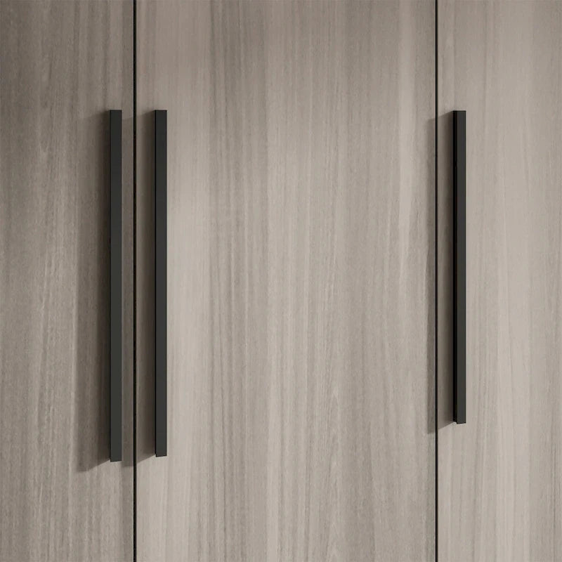 70. H x 47.2 W Wardrobe Cabinet Armoire Three Doors In White Closet