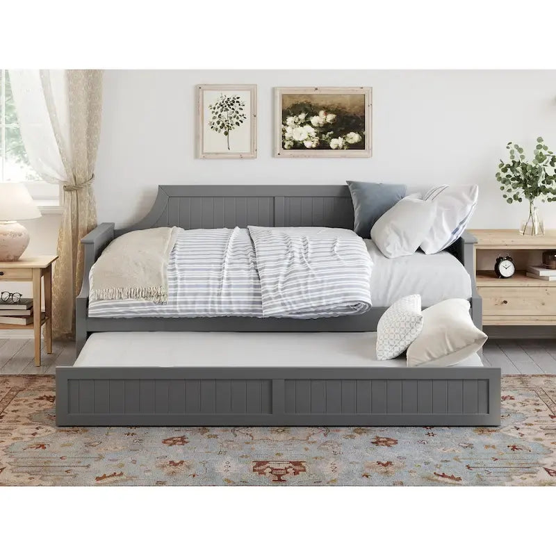 Cambridge Twin Wood Daybed with Twin Size Trundle