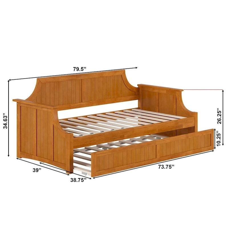 Cambridge Twin Wood Daybed with Twin Size Trundle