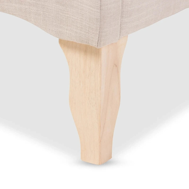 The Gray Barn Ayrshire Downs French Classic Modern Style Beige Mix Linen Fabric Platform Bed