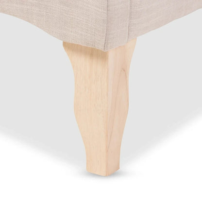 The Gray Barn Ayrshire Downs French Classic Modern Style Beige Mix Linen Fabric Platform Bed