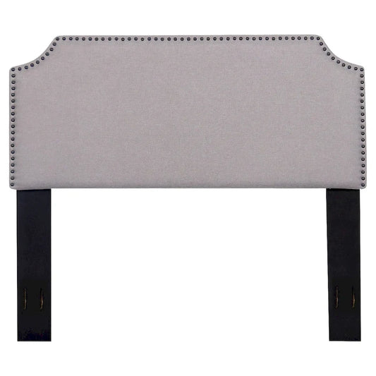 Morden Full/Queen Nailhead Upholstered Fabric Headboard