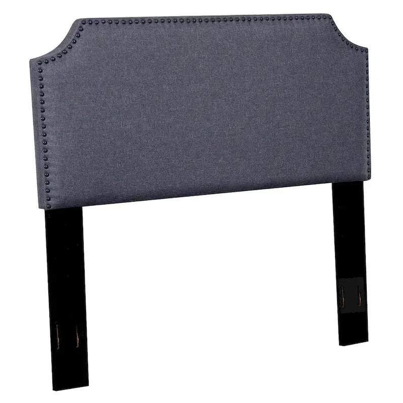 Morden Full/Queen Nailhead Upholstered Fabric Headboard