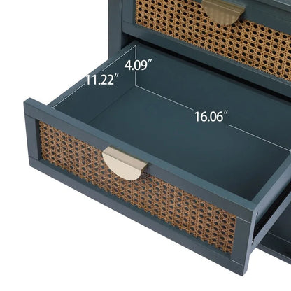 Nightstands with 2 drawers, rattan nightstands, drawers and shelves