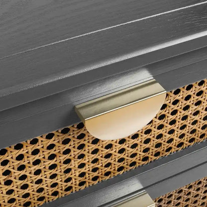 Nightstands with 2 drawers, rattan nightstands, drawers and shelves